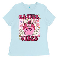 Baby Blue Easter vibes Ladies Tee - MaliasSmallBusiness
