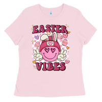 Bubblegum Pink Easter vibes Ladies Tee - MaliasSmallBusiness