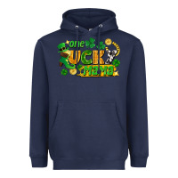 Navy one lucky mama Heavyweight Hoodie - FaDigitalArtStudio
