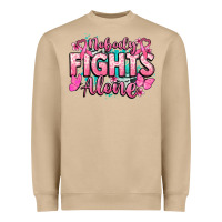 Mushroom Nobody fights alone Cancer Awareness Heavyweight Sweatshirt - HowdyJamesFarm