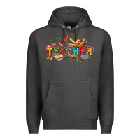 Charcoal Heather Cinco de mayo Teacher Premium Hoodie - FaDigitalArtStudio