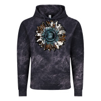 Cloud Black cowhide leopard and  leather sunflower Vintage Hoodie - RanaPortraitStore