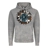 Cloud Rock cowhide leopard and  leather sunflower Vintage Hoodie - RanaPortraitStore