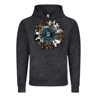 Vintage Black cowhide leopard and  leather sunflower Vintage Hoodie - RanaPortraitStore