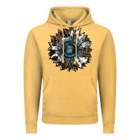 Vintage Mustard cowhide leopard and  leather sunflower Vintage Hoodie - RanaPortraitStore