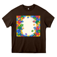 Chocolate Brown autism Heavy Core Tee - MaliasSmallBusiness