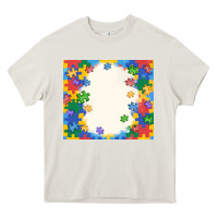 Cream autism Heavy Core Tee - MaliasSmallBusiness
