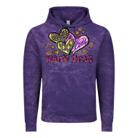 Cloud Purple Mardi Gras heart Vintage Hoodie - LillyAllenDesigns