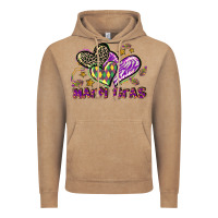 Vintage Coffee Mardi Gras heart Vintage Hoodie - LillyAllenDesigns