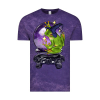 Cloud Purple Halloween Frog With Crystal Ball Vintage Tee - LillyAllenDesigns