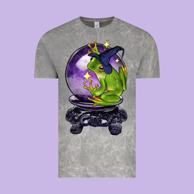 Halloween Frog With Crystal Ball Vintage Tee Designed By Lillyallendesigns