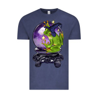 Vintage Denim Halloween Frog With Crystal Ball Vintage Tee - LillyAllenDesigns