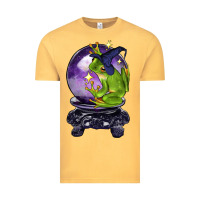 Vintage Mustard Halloween Frog With Crystal Ball Vintage Tee - LillyAllenDesigns