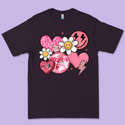 Retro Valentines Day Premium Tee Designed By Maliassmallbusiness
