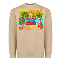 Mushroom life is better with at the beach Heavyweight Sweatshirt - TumblerDesignByShophia
