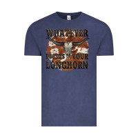 Vintage Denim longhorn bullskull whatever lossos your longhorn Vintage Tee - JahusDesignShop