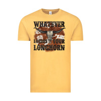 Vintage Mustard longhorn bullskull whatever lossos your longhorn Vintage Tee - JahusDesignShop