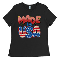 Black made in usa Ladies Tee - MaliasSmallBusiness