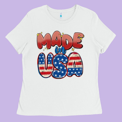 Made In Usa Ladies Tee Designed By Maliassmallbusiness