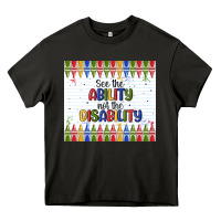 Asphalt see the ability not the disability Heavy Core Tee - MaliasSmallBusiness