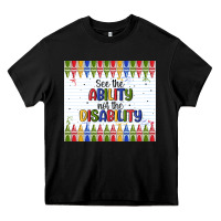 Black see the ability not the disability Heavy Core Tee - MaliasSmallBusiness