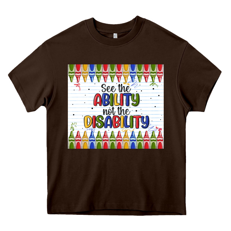 See The Ability Not The Disability Heavy Core Tee by MaliasSmallBusiness | Teevron