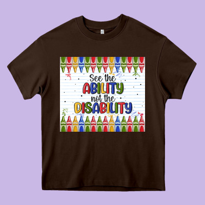 See The Ability Not The Disability Heavy Core Tee Designed By Maliassmallbusiness