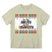 Mossy see the ability not the disability Heavy Core Tee - MaliasSmallBusiness