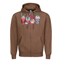 Chestnut nurse coffee cups Zipper Hoodie - OliviaCreatesArt