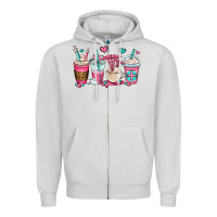Dove Grey nurse coffee cups Zipper Hoodie - OliviaCreatesArt
