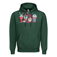 Sports Green nurse coffee cups Zipper Hoodie - OliviaCreatesArt