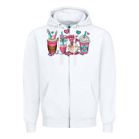 White nurse coffee cups Zipper Hoodie - OliviaCreatesArt