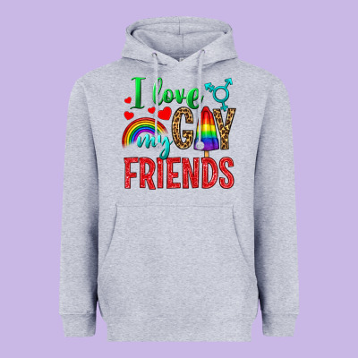 I Love My Gay Friends Heavyweight Hoodie Designed By Bundleandbundleshop