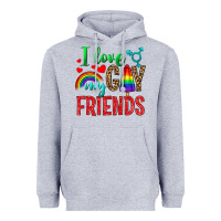 Heather Grey I Love My Gay Friends Heavyweight Hoodie - BundleAndBundleShop