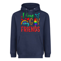 Navy I Love My Gay Friends Heavyweight Hoodie - BundleAndBundleShop