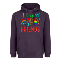 Plum I Love My Gay Friends Heavyweight Hoodie - BundleAndBundleShop