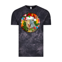 Cloud Black Saanen Goat Christmas Vintage Tee - LillyAllenDesigns