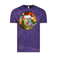 Cloud Purple Saanen Goat Christmas Vintage Tee - LillyAllenDesigns