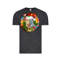 Vintage Black Saanen Goat Christmas Vintage Tee - LillyAllenDesigns