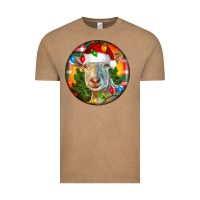 Vintage Coffee Saanen Goat Christmas Vintage Tee - LillyAllenDesigns
