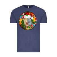 Vintage Denim Saanen Goat Christmas Vintage Tee - LillyAllenDesigns