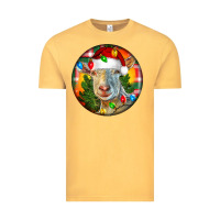 Vintage Mustard Saanen Goat Christmas Vintage Tee - LillyAllenDesigns