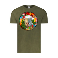 Vintage Olive Saanen Goat Christmas Vintage Tee - LillyAllenDesigns