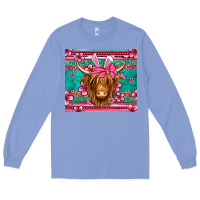 Colony Blue easter longhaired cow Long Sleeve Tee - Jasminsmagicworld
