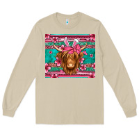Mushroom easter longhaired cow Long Sleeve Tee - Jasminsmagicworld