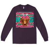 Plum easter longhaired cow Long Sleeve Tee - Jasminsmagicworld