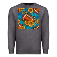 Charcoal Heather american football with leopard Premium Sweatshirt - BundleAndBundleShop