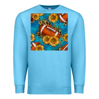 Ocean Blue american football with leopard Premium Sweatshirt - BundleAndBundleShop