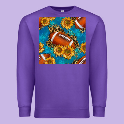 American Football With Leopard Premium Sweatshirt Designed By Bundleandbundleshop