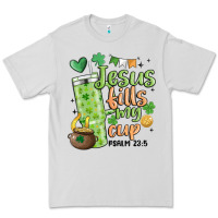 Dove Grey st. patricks day jesus fills my cup Premium Tee - MaliasSmallBusiness